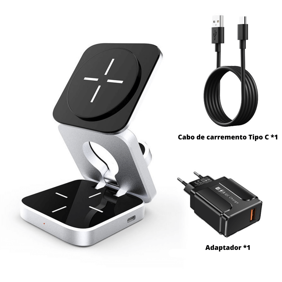 Base de carregamento por indução 3 em 1