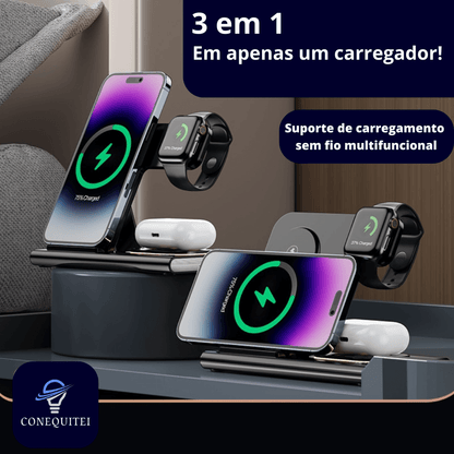 Carregador por indução 3 em 1 - MaxCharger