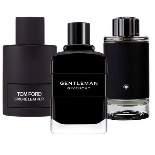 Combo de 3 perfumes Tom Ford Ombre Leather,  Givenchy Gentleman, Montblanc Explorer 100ml