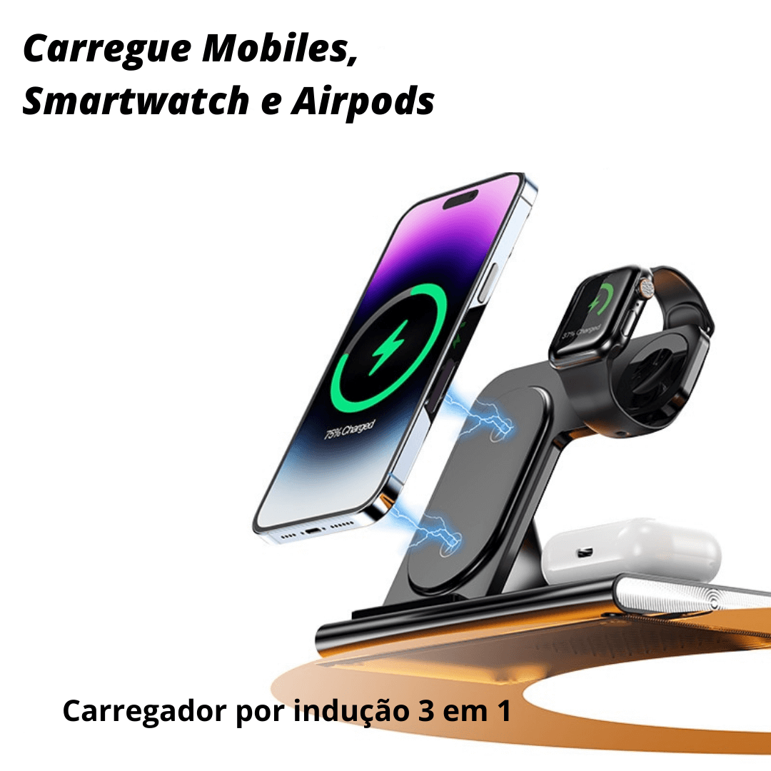 Carregador por indução 3 em 1 - MaxCharger