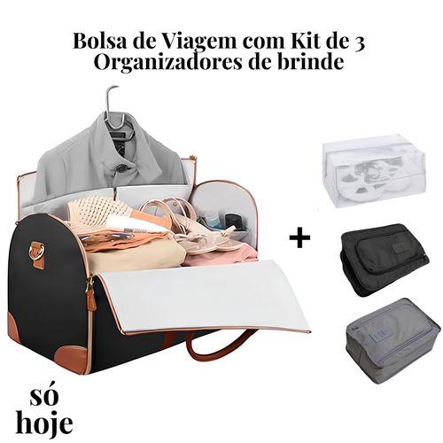 Bolsa Grande para Viagem - ExploraMax + Um kit de Organizadoras de brinde